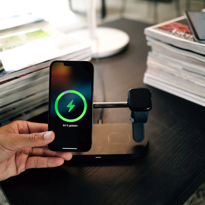 3-In-1 Wireless Charging Station for Smartphone Smartwatch and Earbuds with Night Light