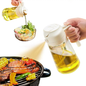 2-in-1 Oil Bottle with Sprayer and Pourer – 470 ml Glass