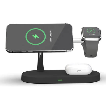 3-In-1 Wireless Charging Station for Smartphone Smartwatch and Earbuds with Night Light