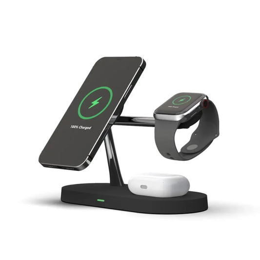 3-In-1 Wireless Charging Station for Smartphone Smartwatch and Earbuds with Night Light